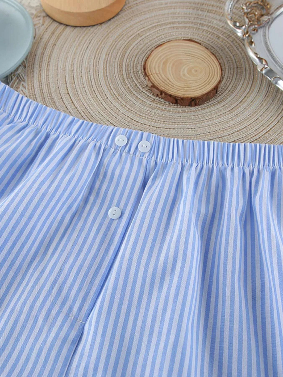 women summer lounge set cotton shorts details